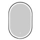 500x800mm  Black Frame Led Mirror Oblong Racetrack Anti Fog