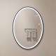 500x700mm  Black Frame Oval Led Mirror  Anti Fog 3-Color Adjustable