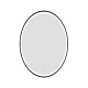 500x700mm  Black Frame Oval Led Mirror  Anti Fog 3-Color Adjustable