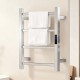 500Hx400Wx110D Square Chrome Electric Heated Towel Rack With Timer 4 Bars