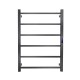 800Hx600Wx110D Gunmetal Grey Electric Heated Towel Rack With Timer 6 Bars