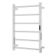800Hx600Wx110D Square Chrome Electric Heated Towel Rack With Timer 6 Bars