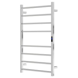 1000Hx600Wx110D Square Chrome Electric Heated Towel Rack With Timer 8 Bars