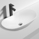 640*370*150mm Bathroom Oval Above Counter Gloss White Ceramic Wash Vessel Basin