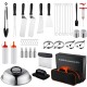 42-Piece Grill & Griddle Accessories Set Stainless Steel BBQ Tool Kit with Portable Carry Bag 