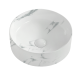 370*370*130mm Bathroom Round Carrara White Above Counter Ceramic Wash Basin