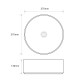 370*370*130mm Bathroom Round Carrara White Above Counter Ceramic Wash Basin