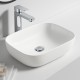455*325*135mm Bathroom Oval Above Counter White Ceramic Wash Basin