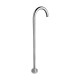 Round Chrome Solid Brass Freestanding Bath Spout Floor Mounted Bath Filler