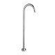 Round Chrome Solid Brass Freestanding Bath Spout Floor Mounted Bath Filler