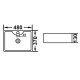 480*370*130mm Above Counter Square White Ceramic Basin Counter Top Wash Basin