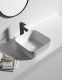 385x385x140mm Bathroom Square Above Counter White Ceramic Wash Basin