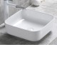 385x385x140mm Bathroom Square Above Counter White Ceramic Wash Basin