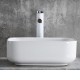 385x385x140mm Bathroom Square Above Counter White Ceramic Wash Basin