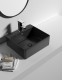 460*420*155mm Bathroom Square Above Counter Matt Black Ceramic Wash Basin