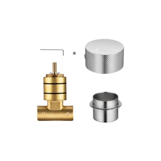 Lattice Edition Luxury Knurled Brushed Nickel Progressive Wall Mixer Shower Mixer Tap