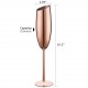 Rose Gold Champagne Glass Cups 200ml PACK 2 Stainless Wine Cocktail Drinkware SUS304