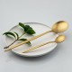 Matte Gold Stainless Steel  Cutlery Set Dinner Knife Fork Spoon 24pcs Gift Set