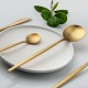 Matte Gold Stainless Steel  Cutlery Set Dinner Knife Fork Spoon 24pcs Gift Set