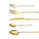 Gold Stainless Steel  Cutlery Set Dinner Knife Fork Spoon 30pcs Gift Set