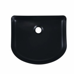 410*360*120mm Bathroom Fluted Arch Above Counter Matt Black Ceramic Wash Basin