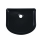 410*360*120mm Bathroom Fluted Arch Above Counter Matt Black Ceramic Wash Basin