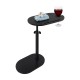 Bathtub Tray Table Adjustable Bath Side Table Wine Glass Sofa Side End Table Black