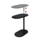 Bathtub Tray Table Adjustable Bath Side Table Wine Glass Sofa Side End Table Black