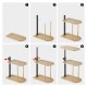 3 Layer bathroom Shelves Storage Rack Oval Sofa Bed End Side Stand Rack Bamboo freestanding height adjustable Hight C Table Bathtub Tray  360° Swivel