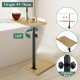 Bathtub Side Table Height-Adjustable 43–76 cm C-Shaped Bamboo Tray 360° Rotatable