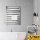 Square 7Bars 800Hx600Wx120D mm Heated Towel Rack With Timer Chrome
