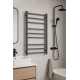 1000Hx600Wx120D Gunmetal Grey Electric Heated Towel Rack 9 Bars