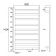 1000Hx600Wx120D Gunmetal Grey Electric Heated Towel Rack 9 Bars