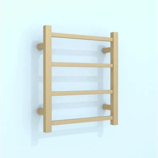 500Hx420Wx120D Gold Electric Heated Towel Rack 4 Bars