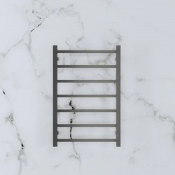750Hx500Wx120D mm Square Gunmetal Grey Heated Towel Rail 7 Bars