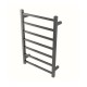 750Hx500Wx120D mm Square Gunmetal Grey Heated Towel Rail 7 Bars