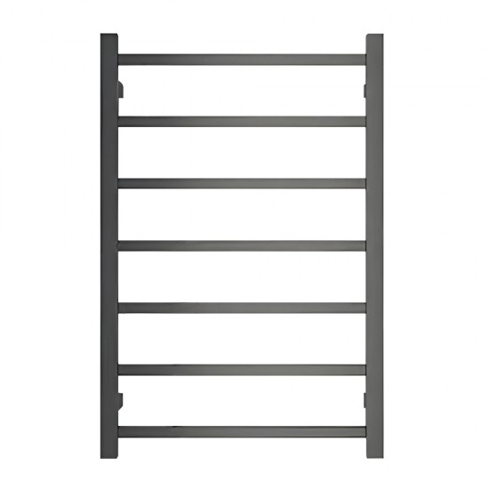 750Hx500Wx120D mm Square Gunmetal Grey Heated Towel Rail 7 Bars