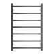 750Hx500Wx120D mm Square Gunmetal Grey Heated Towel Rail 7 Bars