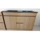 DNF 1200X460X830MM PLYWOOD FLOOR STANDING VANITY - LIGHT OAK WITH DOUBLE CERAMIC TOP