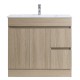 DNF SLIM 900X360X830MM PLYWOOD FLOOR STANDING VANITY - LIGHT OAK WITH CERAMIC TOP