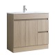 DNF SLIM 900X360X830MM PLYWOOD FLOOR STANDING VANITY - LIGHT OAK WITH CERAMIC TOP