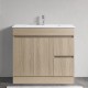 DNF SLIM 900X360X830MM PLYWOOD FLOOR STANDING VANITY - LIGHT OAK WITH CERAMIC TOP