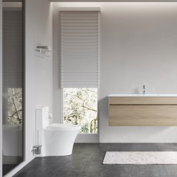 DNW 1200X460X480MM Plywood Wall Hung Vanity - Light Oak With Single Ceramic Top