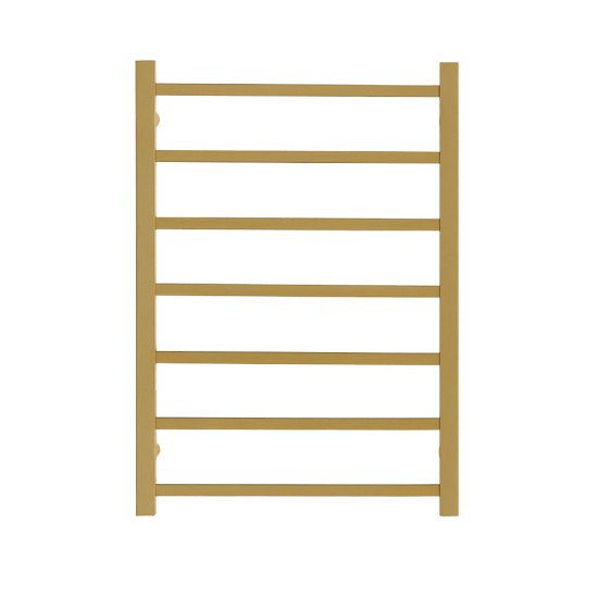 750Hx500Wx120D Gold Electric Heated Towel Rack 7 Bars