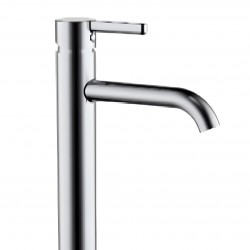 Englefield Studio Pin Gooseneck Basin Tall Mixer Polished chrome