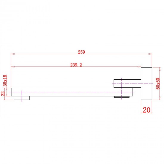 Aquatica All Pressures Saluto Shower Mixer With Square Swivel Bath Spout Chrome Set