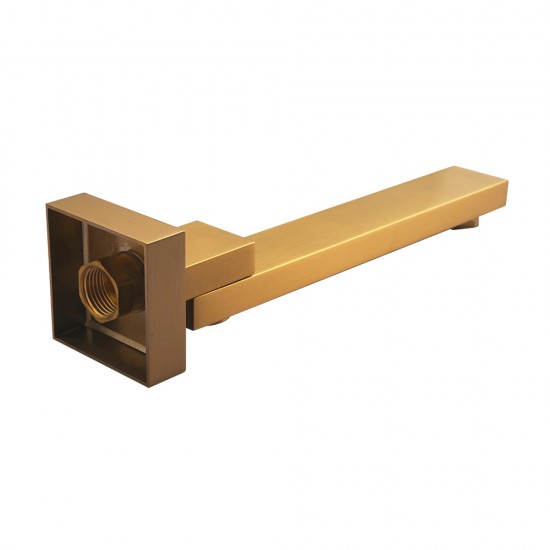 Brushed Yellow Gold Bath/Basin Swivel Wall Mounted Spouts Tapware Bathtub Faucet