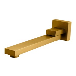 Brushed Yellow Gold Bath/Basin Swivel Wall Mounted Spouts Tapware Bathtub Faucet