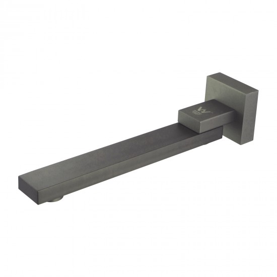 Gunmetal Grey Bath/Basin Swivel Wall Mounted Spouts Tapware Bathtub Faucet