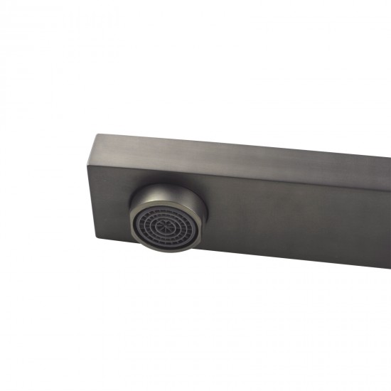 Gunmetal Grey Bath/Basin Swivel Wall Mounted Spouts Tapware Bathtub Faucet